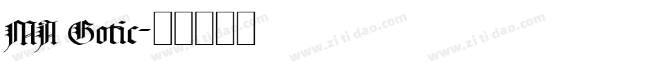 MA Gotic字体转换